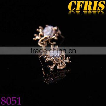 Wholesale gold plated fancy stud earring