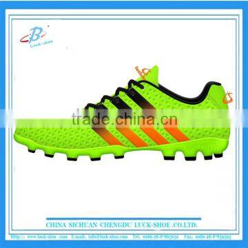 2016 green fashion soccer shoe for women, high quality soccer shoe, beutiful soccer shoe