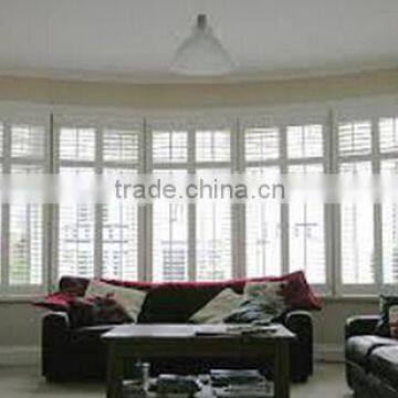 2015 hot sale woodlike window shades,louver blinds, plastic bay window blinds