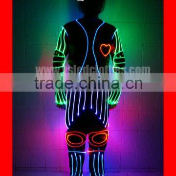 RF Remote Full Color Optic Fiber Tron dance suit 2016 hot