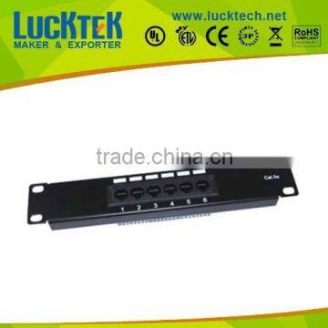 10 inch 1U UTP cat5e 6ports patch panel