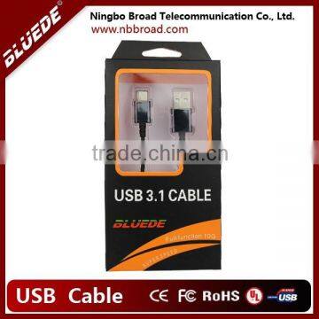 USB 3.1 Type C to USB 2.0 Type A Male-to-Male Data Charge Cable