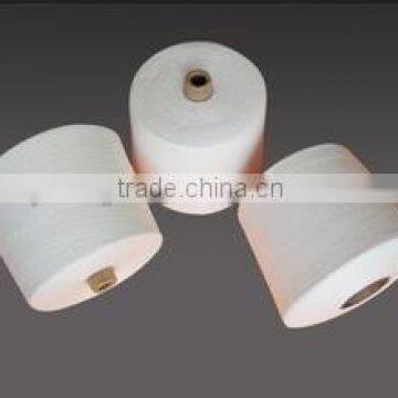Raw White Colour Polyester Virgin Ring Spun Yarn 30s