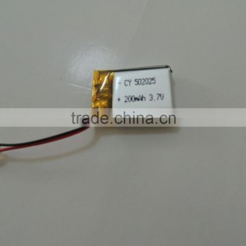 502025 3.7v 200mah wholesale lipo battery 200mah li ion polymer battery