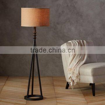 117-3 Clean geometric lines open up the visual space of this lamp base A distressed finish FLOOR LAMP