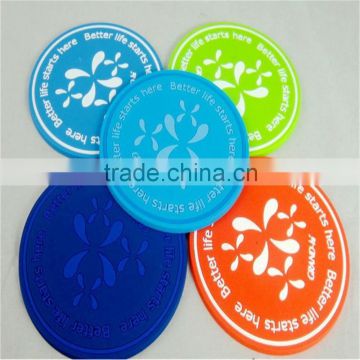 Hot selling beautiful soft PVC cup coaster,anti-heat cup mats