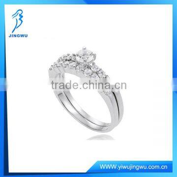 2014 Jewelry Design For Women Weeding 925 Silver Ring Set