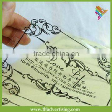 high quality transparent film, UV printing transparent sticker                        
                                                Quality Choice