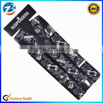 Fashion Individualized Printed Wide Elastic Braces Gentle and Lady Suspenders