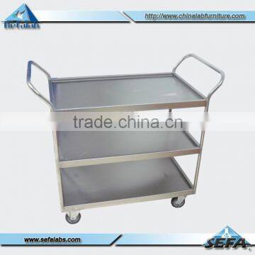 Hospital Handcart Stainless Steel Trolley With Wheels Stainless Steel Wheelbarrow