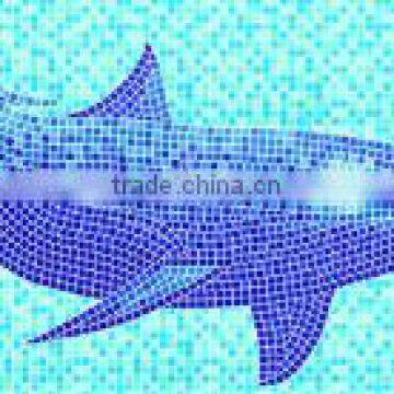 Fish Pattern swimming pool Art Mosaic Tile