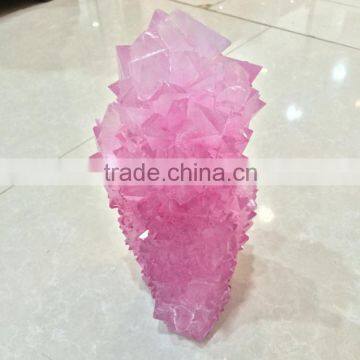Pink Artificial Crystal Cluster Rose Crystallizing Ornaments For Sale photo-2