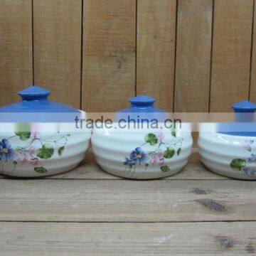 New Ceramic different size cookie jar with lid