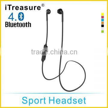 iTreasure Noise cancelling handsfree Stereo sport Wireless bluetooth Headset