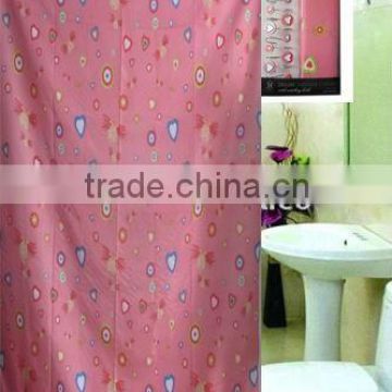 heart design , bathroom shower curtain