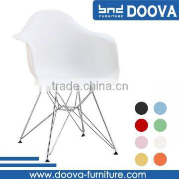 modern stainless steel dining chair white plastic chair