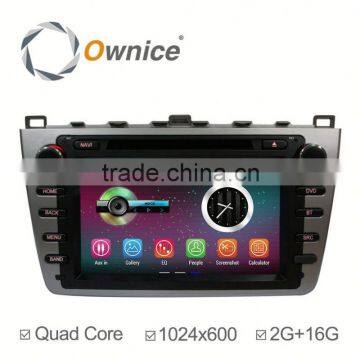 1024*600 Pure Android 5.1 quad core car DVD player for Mazda 6 2008 support BT 2G RAM 16G ROM