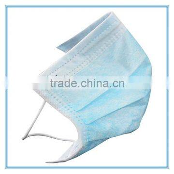 Disposable 3-Ply Nonwoven Surgical Face Mask with Elastic Earloop