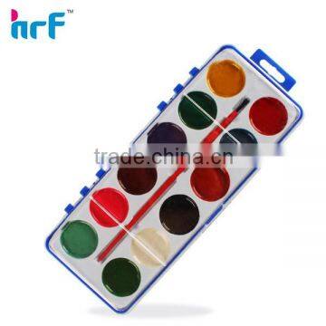 Cheap 12 Colors Round Water Color Cake with Art Brush