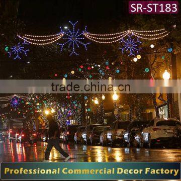 Customize commercial cross Street LED snowflake motif silhouette