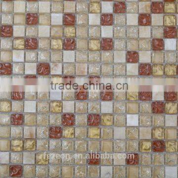 Indoor broken glass mosaic tile, crystal glass mosaic for the wall