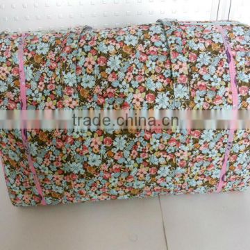 Quilted printing pattern large cotton travel bag/duffel bag