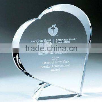 2012 crystal award watercutting for souvenir and corporation display(R-0555