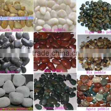 Polished white pebble stone river stone for park