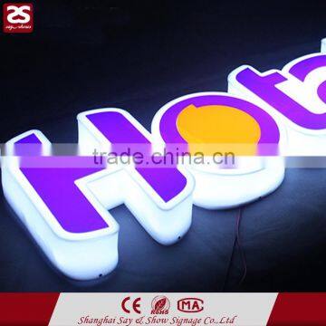 factory directy sale luminous channel letter sign embossed shop logo sign