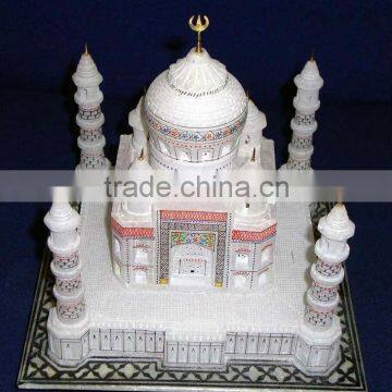 Marble Taj Mahal Model Replica, White Marble Taj Mahal