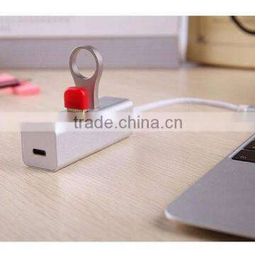 Aluminum USB-C Type C USB 3.1 High Speed 4 Port HUB Adapter For MacBook Nokia N1 photo-4