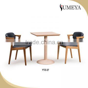 Wholesale high quality cheap pu leather seat dining room solid wood restaurant chair