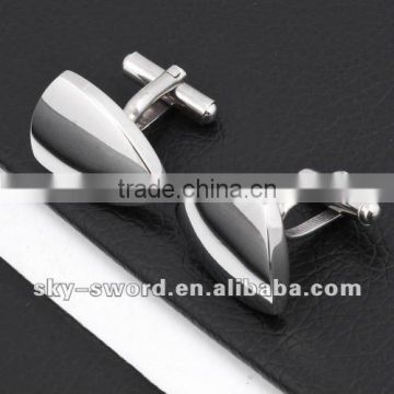 Popular Stainless steel cufflinks with zircon SC10016