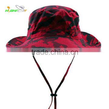 2015 custom top quality camoufalge outdoor sports bucket hat and cap with big brim