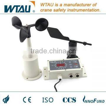 Wind speed and direction sensor for tower crane
