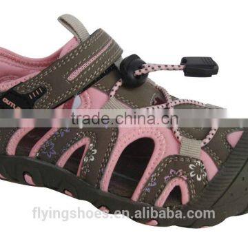 2015 Floral Hollow Out Sports Children Girls Sandals With Bind photo-2