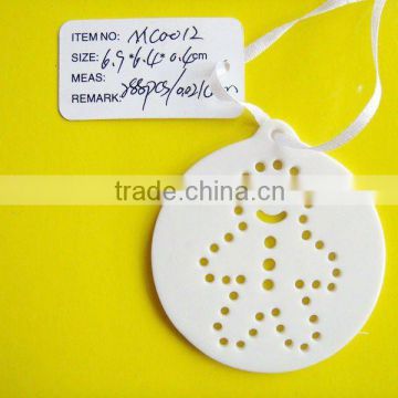 white porcelain hanging ornament