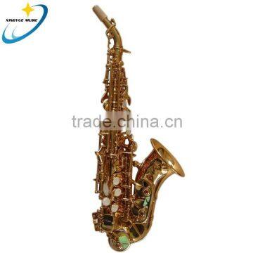 sax soprano curve gold plated