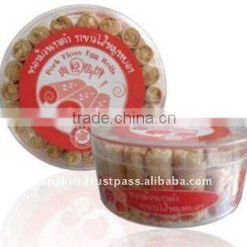 Pork Floss Egg Roll Snack [ Delicious snacks from Thailand ]