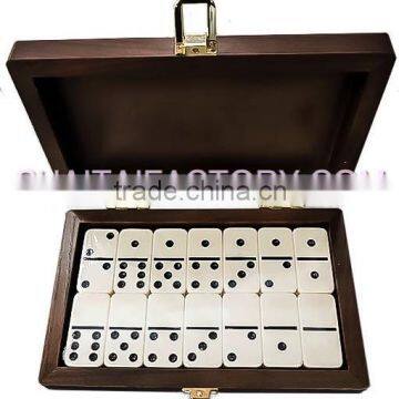 High Quality Dominoes Set in Wood Box photo-2
