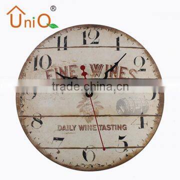 M1218 new design round larger metal wall clock for home decoration