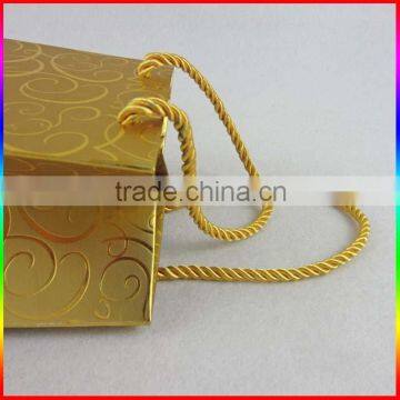 High Quality Champagne Gold Paper Bag Package photo-3