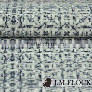 Flocking printed velvet super soft fabric for sofa upholstery