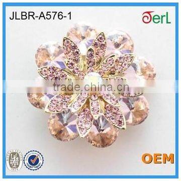 Unique Garment Jewelry Copper Silver Rhinestone Flower Rhinestones Metal Wedding photo-4