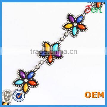 Wholesale price multicolor plastic rhinestone banding for hair decoration in bulk