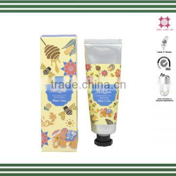 Cute lady fashion 50g hand cream silver tube with classic cap