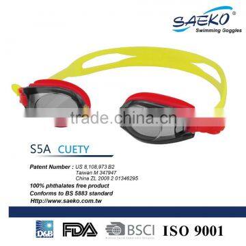 Cuety - Non-toxic Adjustable Silicone Strap Anti-Fog Children Junior Swimming Goggles