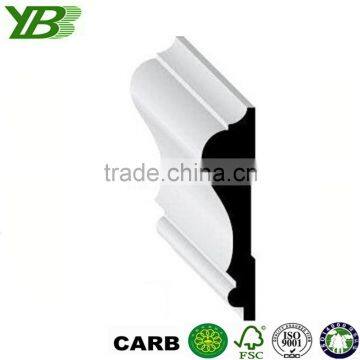 White primed mdf baseboard moulding