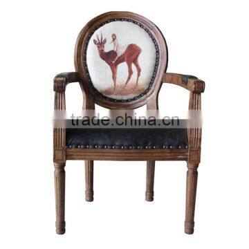 Malaysia rubber wood chair with oval back