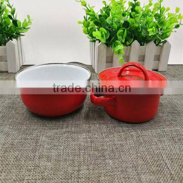 Best Quality 8cm Small Enamel Cups Children's Enamel Dessert/ice Cream Cup Accept Custom photo-2